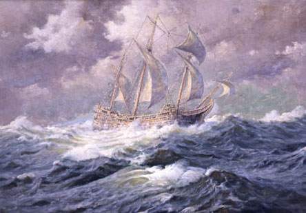 The Mayflower at Sea