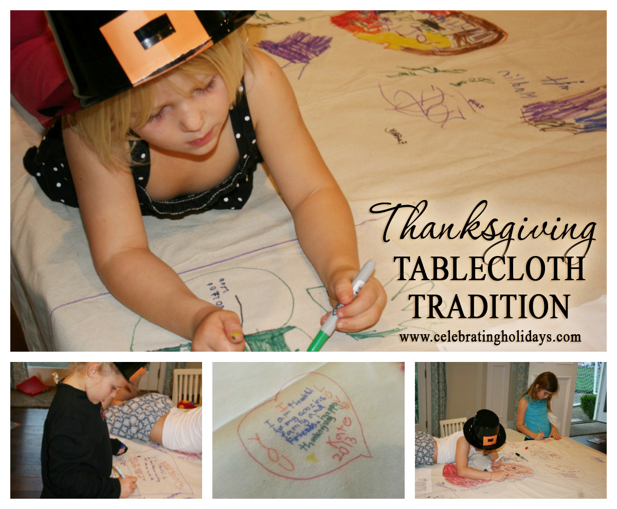 Tablecloth of Thanks for Thanksgiving