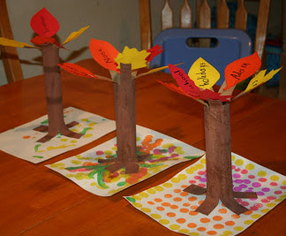 Paper Tube Tree of Thanks