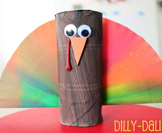 Salad Spinner Turkey Craft